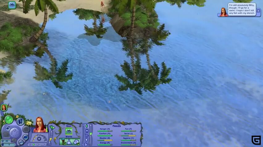 how to get out of window mode on the sims castaway stories